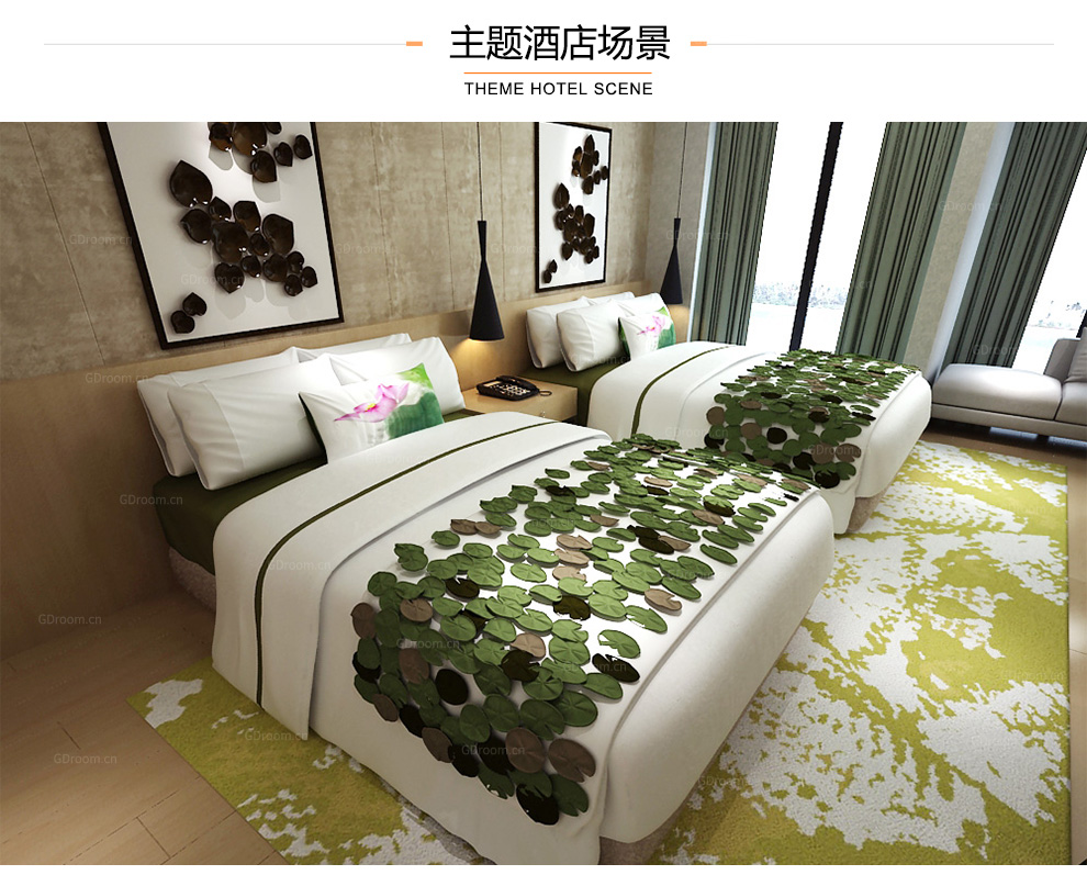 自然园林主题布草