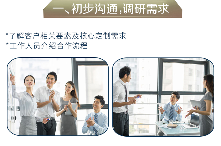 初步沟通 调研需求
